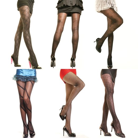 Angelina Patterned Pantyhose. 6 Assorted Designs in 1 Pack