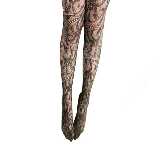Broadfashion Women Sexy Fashion Fish Net Lace Patterned Pantyhose Tights Stockings