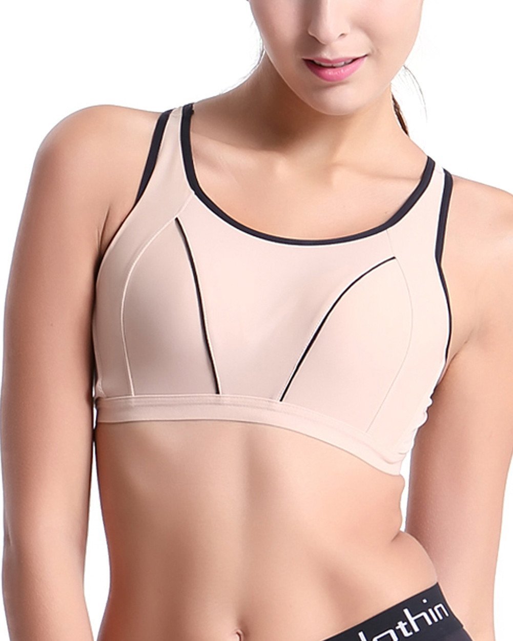 Clothin Girl's Seamless Racerback Wirefree Soft Cup Fintness Sports Bra