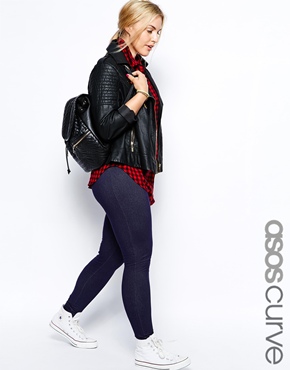 Exclusive  Denim Look Legging by ASOS CURVE 