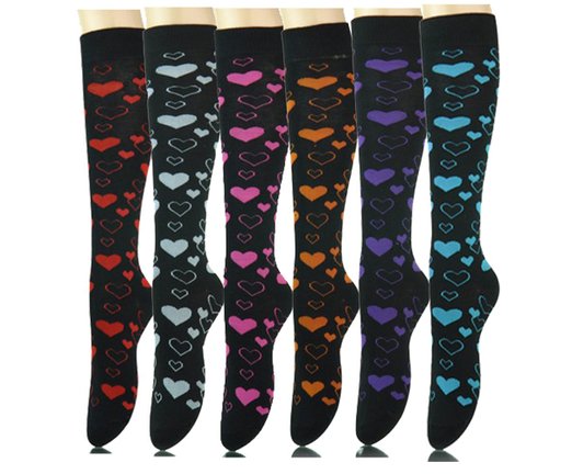 Fashion MIC Women's Knee High Socks (6 Pairs)