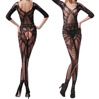 Meily(TM) Sexy Women New Fishnet Open Crotch Body Stocking Bodysuit