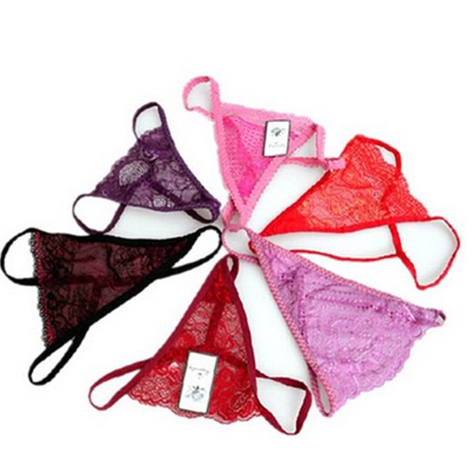 My Sky Women's Sexy Lace G-string Thong Panty Pack of 10