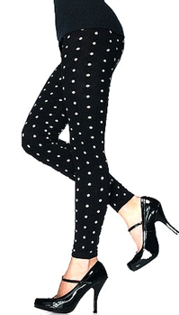 POLKA DOT PRINT LEGGINGS