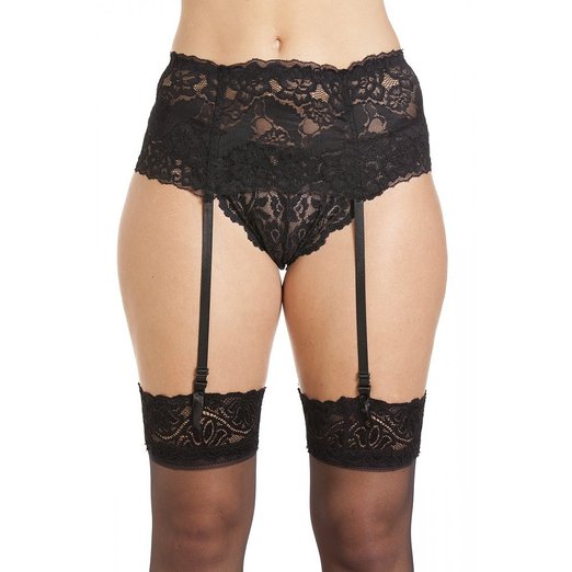 Silky Hosiery Women's 4-Strap Wide Lace Suspender Belt