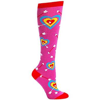 Sock It To Me Women's Cupid Bullseye Knee High Socks