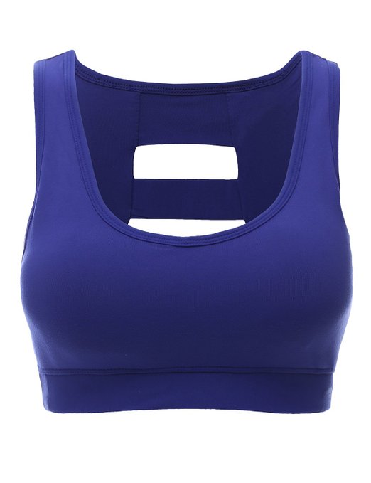 Doublju Women Active Workout Criss Cross Back Sports Bra Top