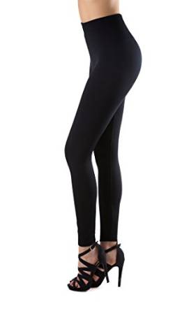 MHOC Fleece Lined Leggings - Warm Winter High Waist Thick - Slimming Compression
